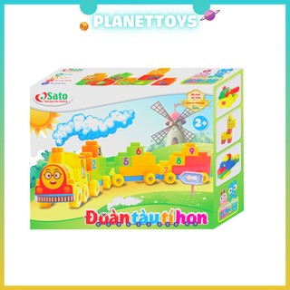 Đồ Chơi Xếp Hình Đoàn Tàu Tí Hon Chính Hãng Sato