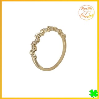 nhẫn mạ vàng kiểu dáng bông lúa mì