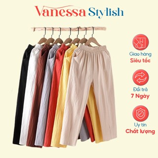 Quần thời trang nữ bigsize Vanessa Stylish quần baggy nữ chất liệu mềm nhẹ mát QNH.29