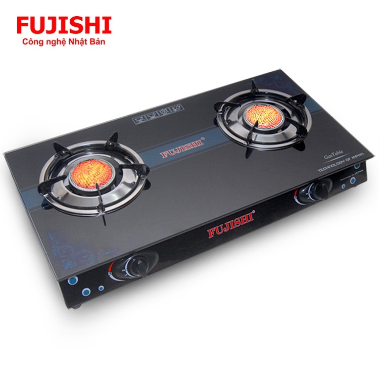 Bếp gas đôi hồng ngoại mặt kính FUJISHI FJ-H15-HN - Tiết kiệm gas - Bảo hành 1 năm chính hãng