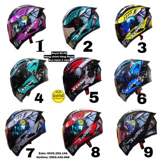 Mũ bảo hiểm Fullface tem honda sonic