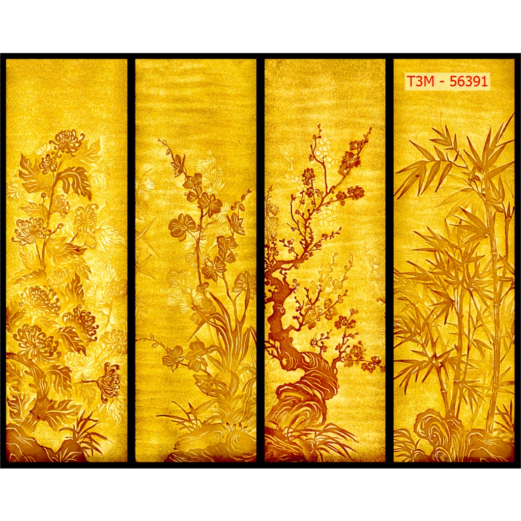 Tranh decal TRÚC CHỈ dán bàn thờ ông bà, tổ tiên