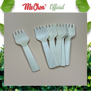 Set 100 cái Dĩa Gỗ Ngắn 95mm
