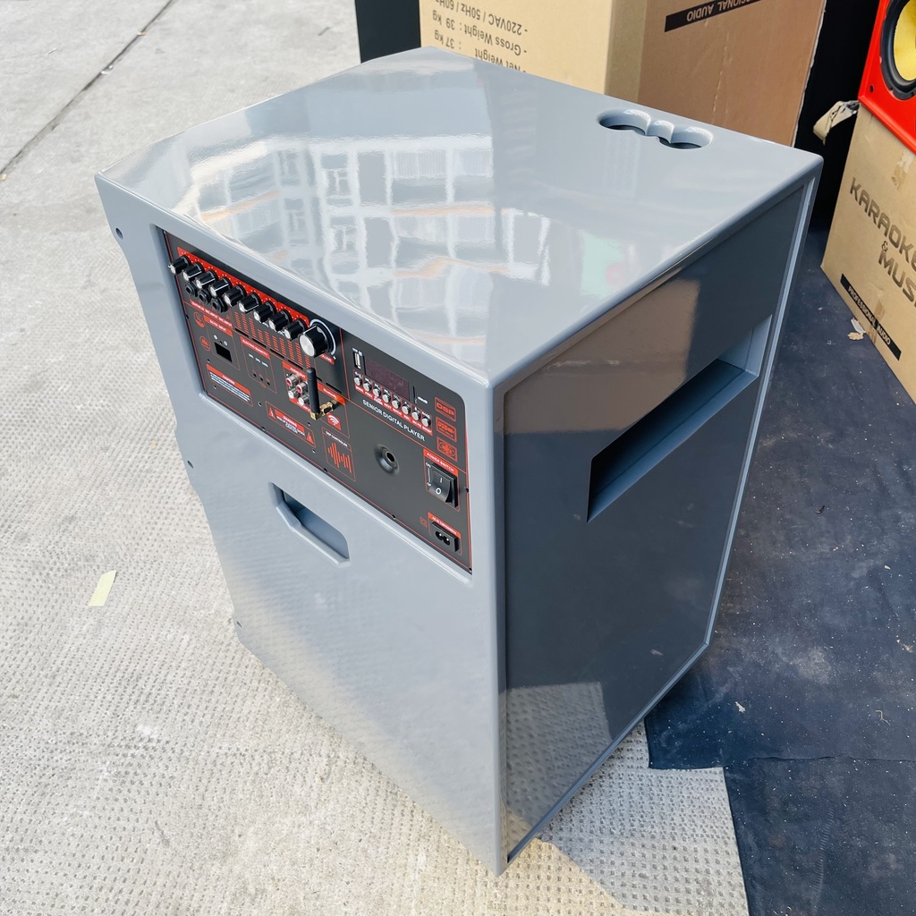 VỎ  - VỎ THÙNG 4T ĐƠN 3WAY SƠN BÓNG MÀU XÁM XI MĂNG CỰC ĐẸP - VỎ THÙNG LOA KÉO 432VIETNAM