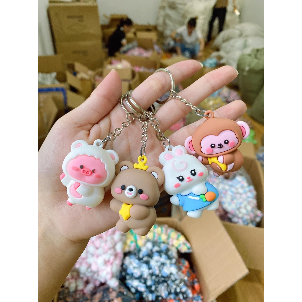 Móc khóa nhiều hình dễ thương