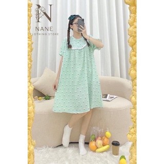 Váy ngủ mặc nhà NANE (mới)(vàng,xanh)bầu mặc được