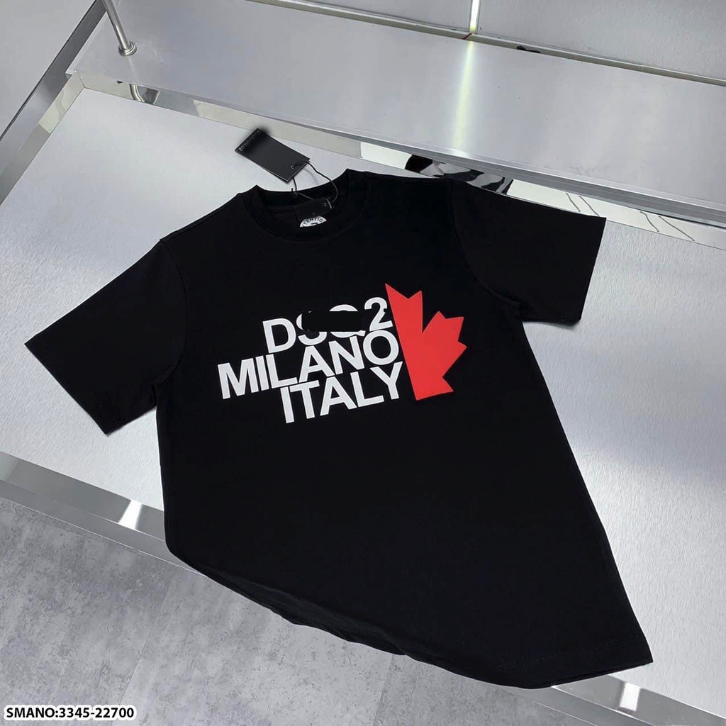 Áo Thun Cotton Nam DSQ Lá Phong Đỏ Siêu Thoáng Mát Mịn