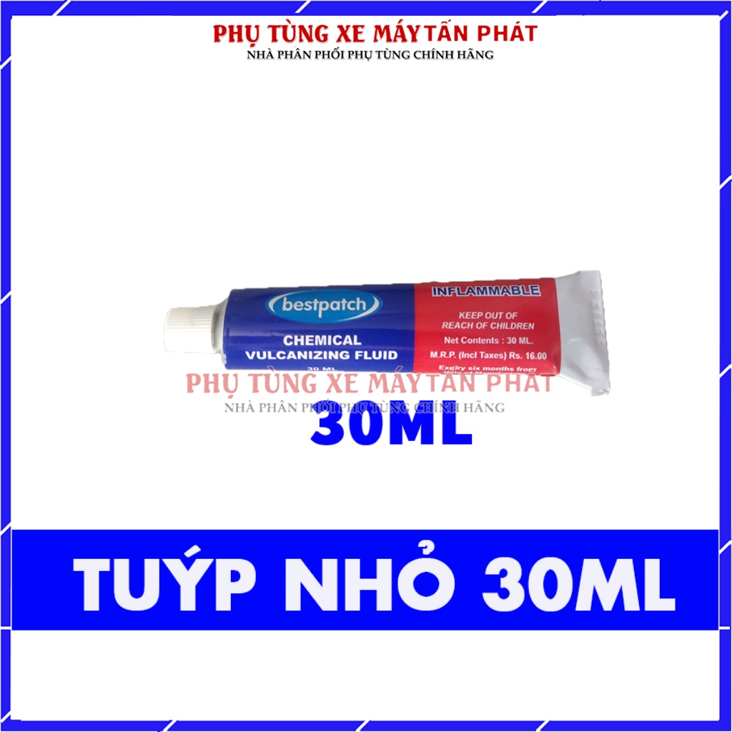 Tuýp Keo 30ml - 75ml Vá Vỏ - Ruột - Ép Nhiệt Xe Đạp Xe Máy Ô Tô Chính Hãng Bestpatch Made INDIA
