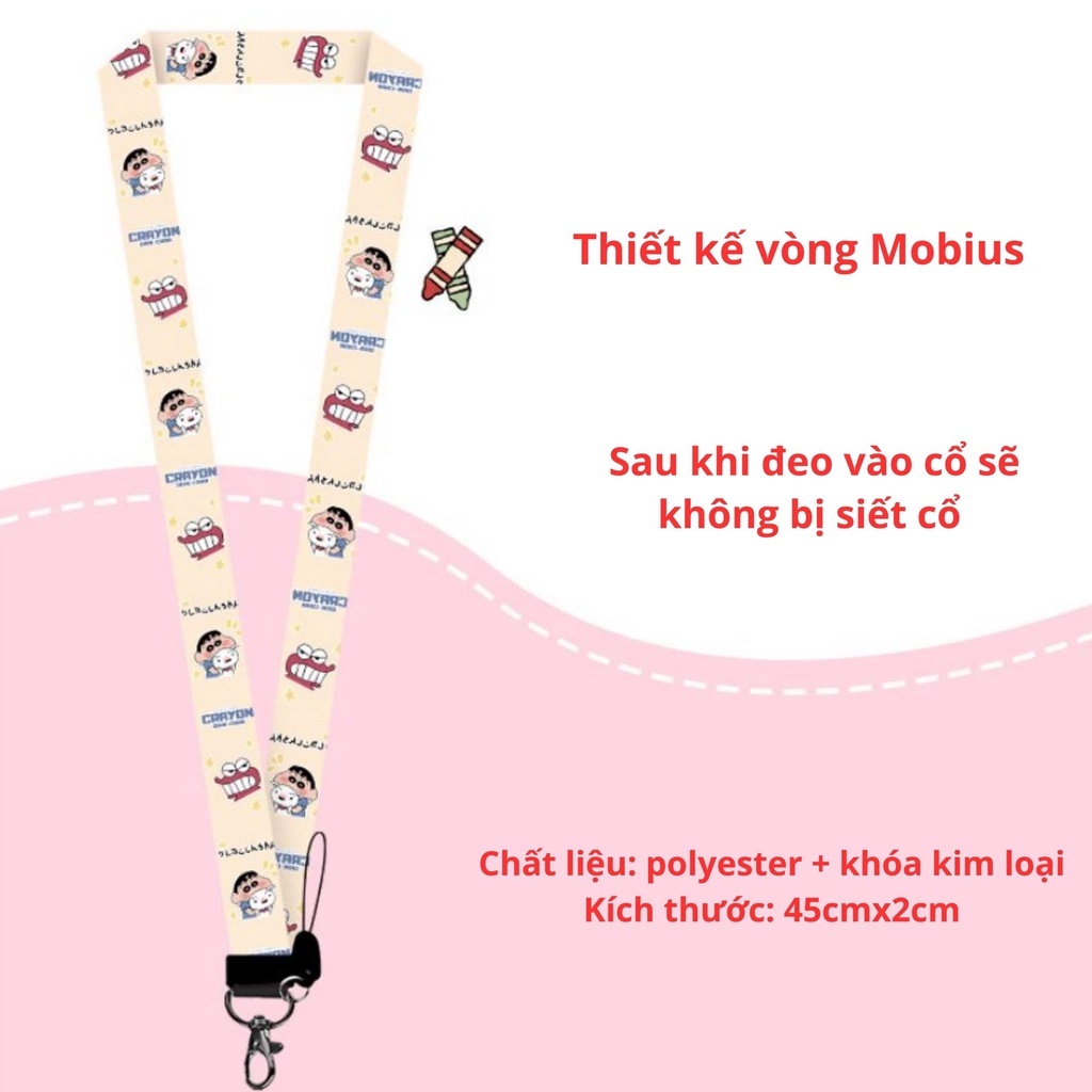 Dây đeo thẻ học sinh, bảng tên dành cho sinh viên nhiều mẫu hoạt hình hoạ tiết dễ thương cute- Hally shop