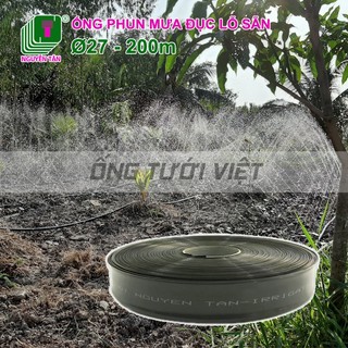 200m Ống dây tưới phun mưa Nguyễn Tân phi 27 (đục lỗ sẵn) [BH 12 tháng] | Ống mềm sử dụng trong hệ thống tưới nông nghiệ