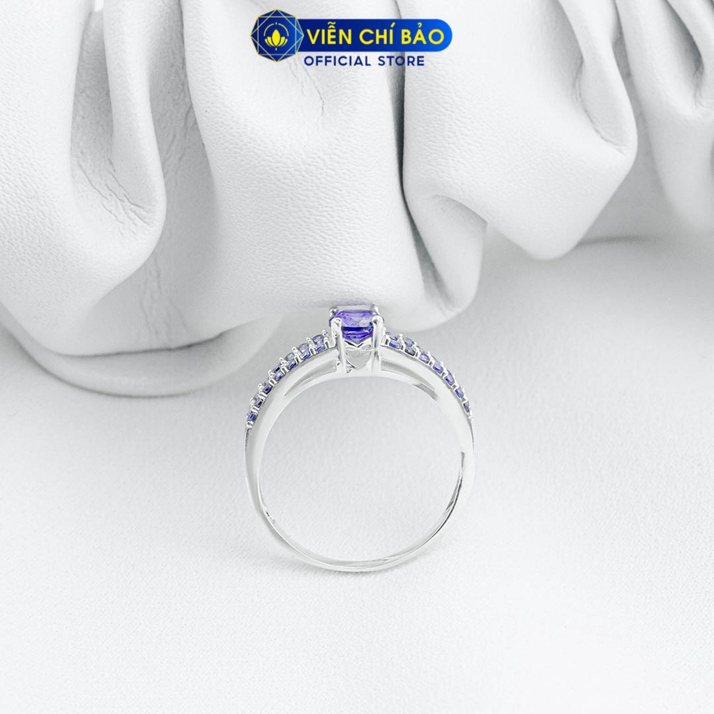 Nhẫn bạc nữ lãng mạn tím chất liệu bạc 925 thời trang phụ kiện trang sức Viễn Chí Bảo N700232