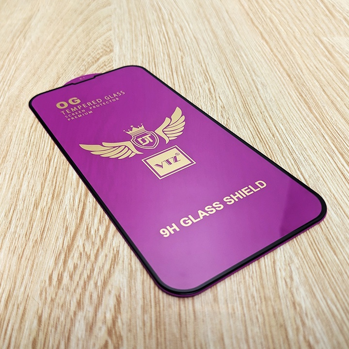 Kính cường lực cao cấp OG tím cho iPhone 6,6S,6 Plus,7/8 Plus,XR,XS Max,11,12 Pro Max - Độ cứng cao, Cảm ứng mượt mà