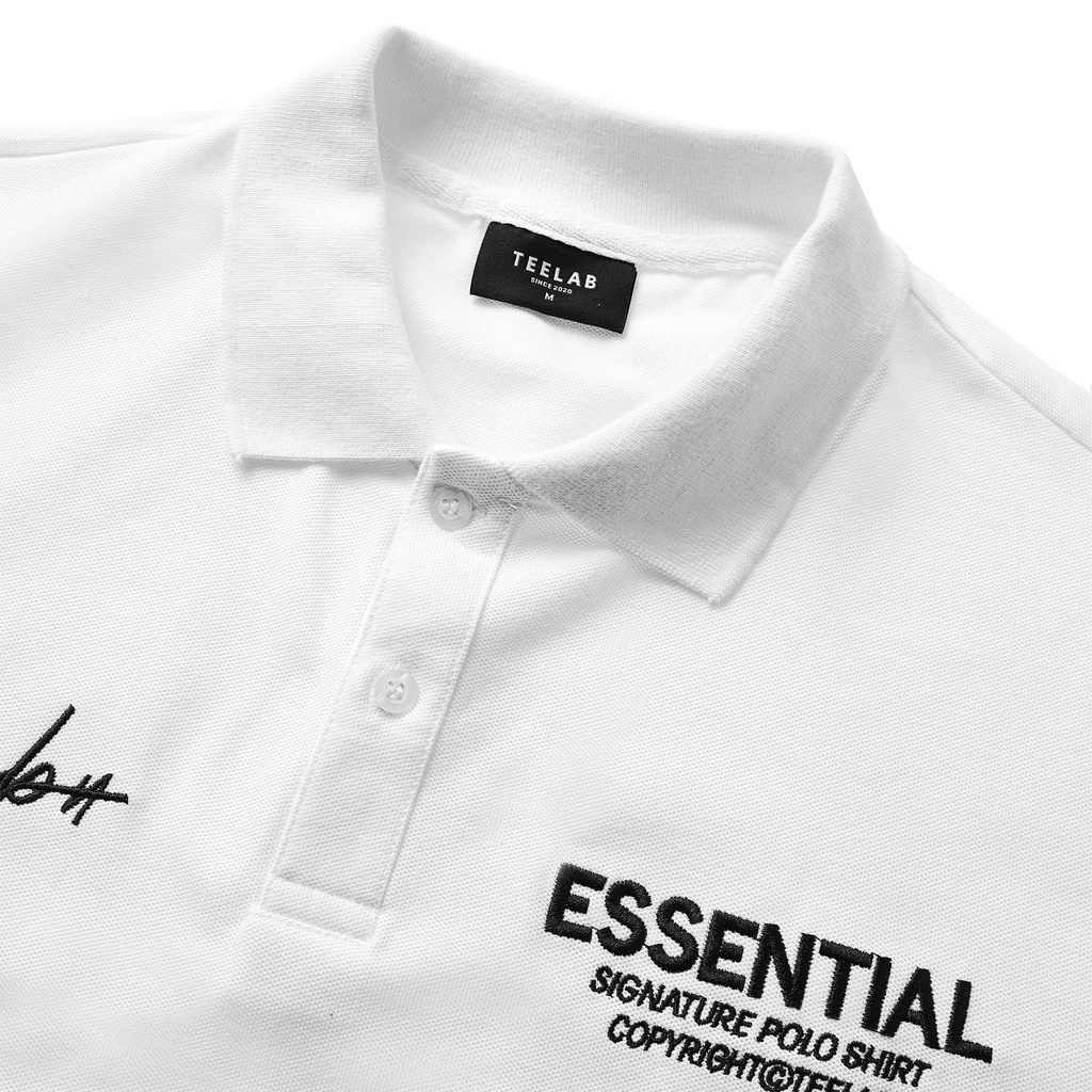 Áo Polo Unisex  ngắn tay Teelab Essential phong cách Hàn Quốc