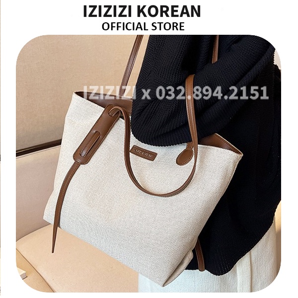 túi xách tay chéo nữ sức chứa lớn túi tote đi làm việc đi dạo IZIZIZI IZ7784A