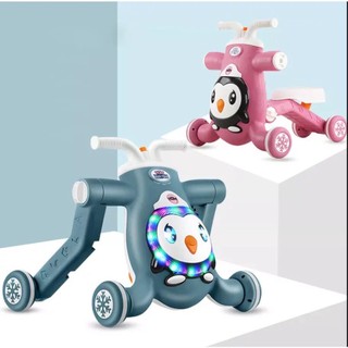 Xe tập đi kiêm xe chòi chân và scooter đa năng 3in1