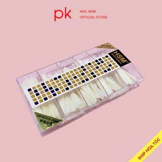 Móng tip, móng nối nhọn HSM phong cách Hàn Quốc đủ size từ 0-9 gói 500 móng