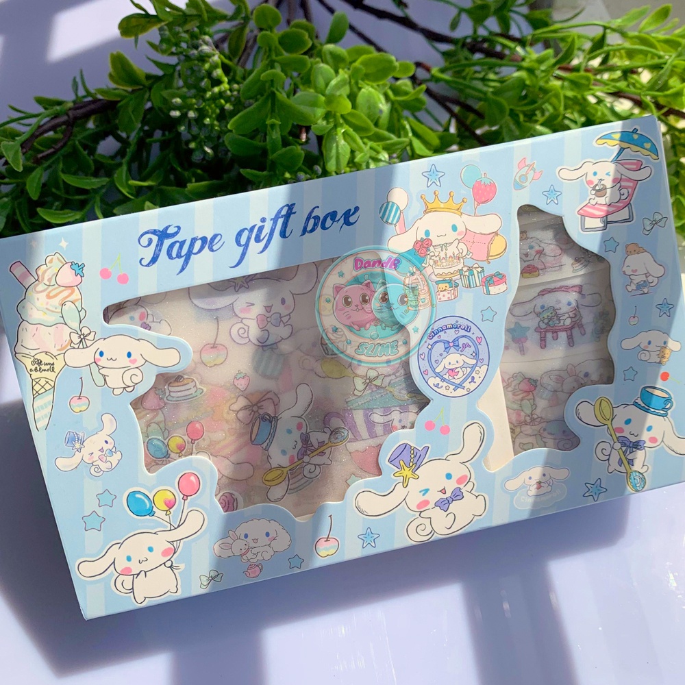 SANRIO Combo Sticker và Washi Tape Họa Tiêt Hoạt Hình Dễ Thương để Tra