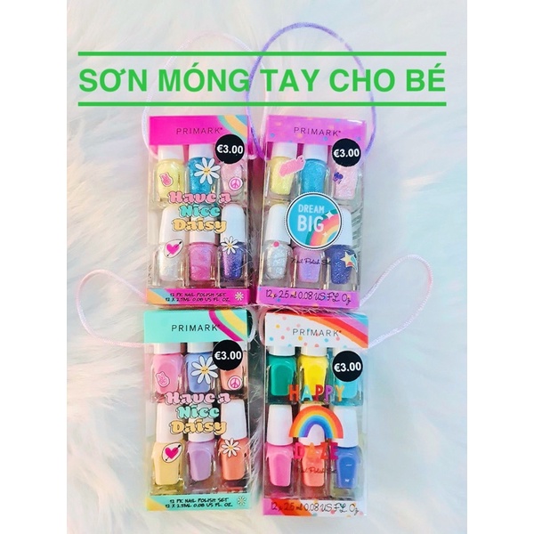 Set Sơn Móng Tay cho bé 12 Nail Polish hàng nội địa Anh