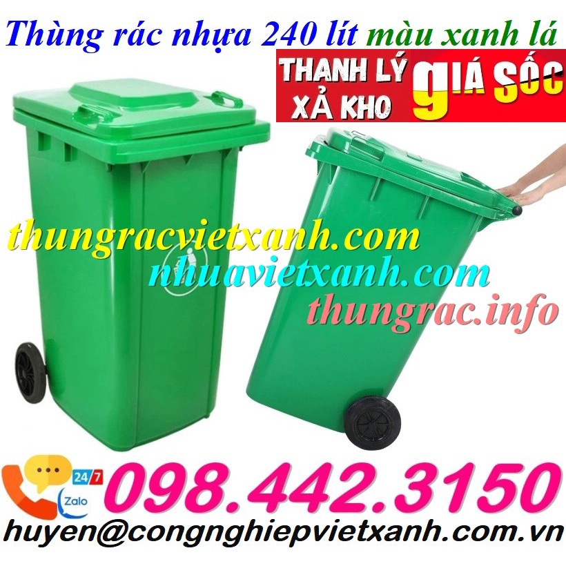Thùng rác nhựa 240 lít