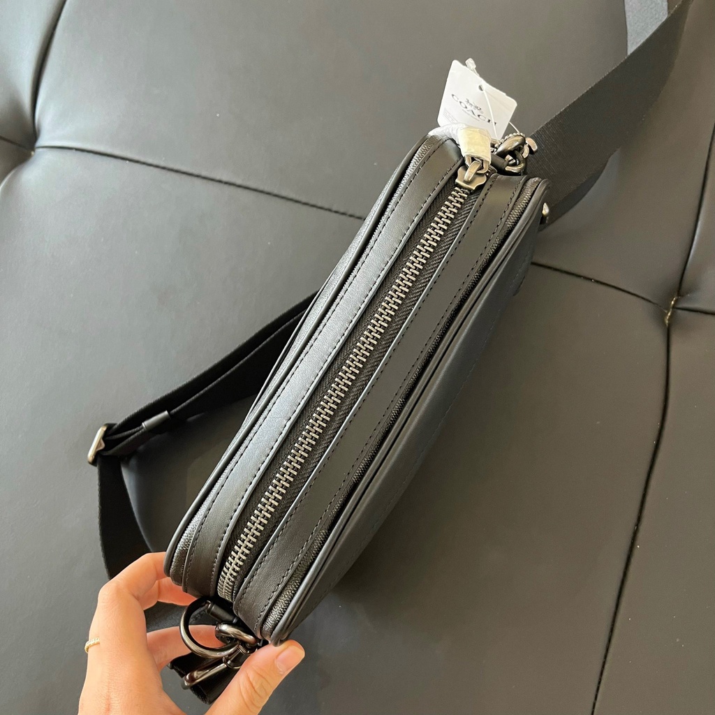 *CHÍNH HÃNG* Túi đeo chéo COACH GRAHAM CROSSBODY IN SIGNATURE CANVAS MÀU ĐEN XÁM - CODE: C4149