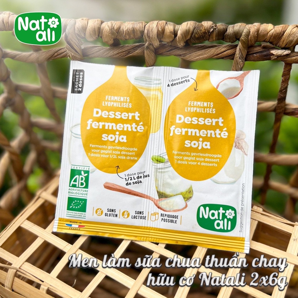 Men làm sữa chua thuần chay hữu cơ Natali 2x6g - Nhà hữu cơ