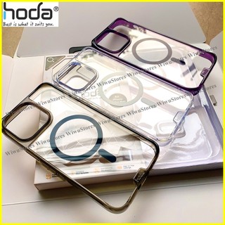 Hoda crystal pro case hỗ trợ sạc không dây cho smart phone 15 pro max , 15 pro , 14 pro max , 14 pro , 13 pro max