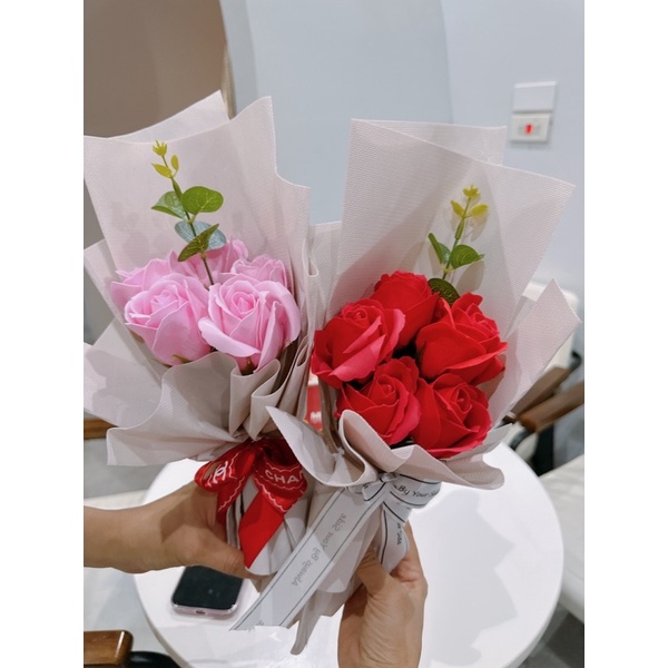 Bó hoa lụa, hoa sáp làm quà tặng sang chảnh tặng sinh nhật valentine ngày quốc tế Phụ nữ 8/3 20/10 20/11