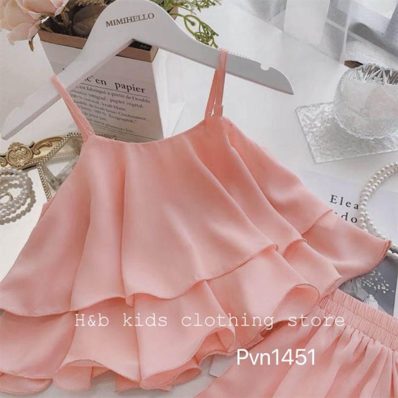 Bộ Quần Áo 2 Dây Lụa Mango Cho Bé Gái_Umeekids