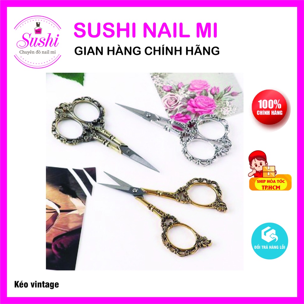 Kéo cắt móng giả Vintage, chuyên dụng cho móng - Sushi nail mi