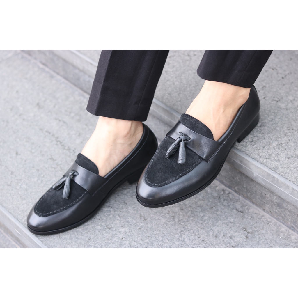 Giày Lười Nam, Giày Da Nam Công Sở Giá Rẻ Có Chuông Mã G014