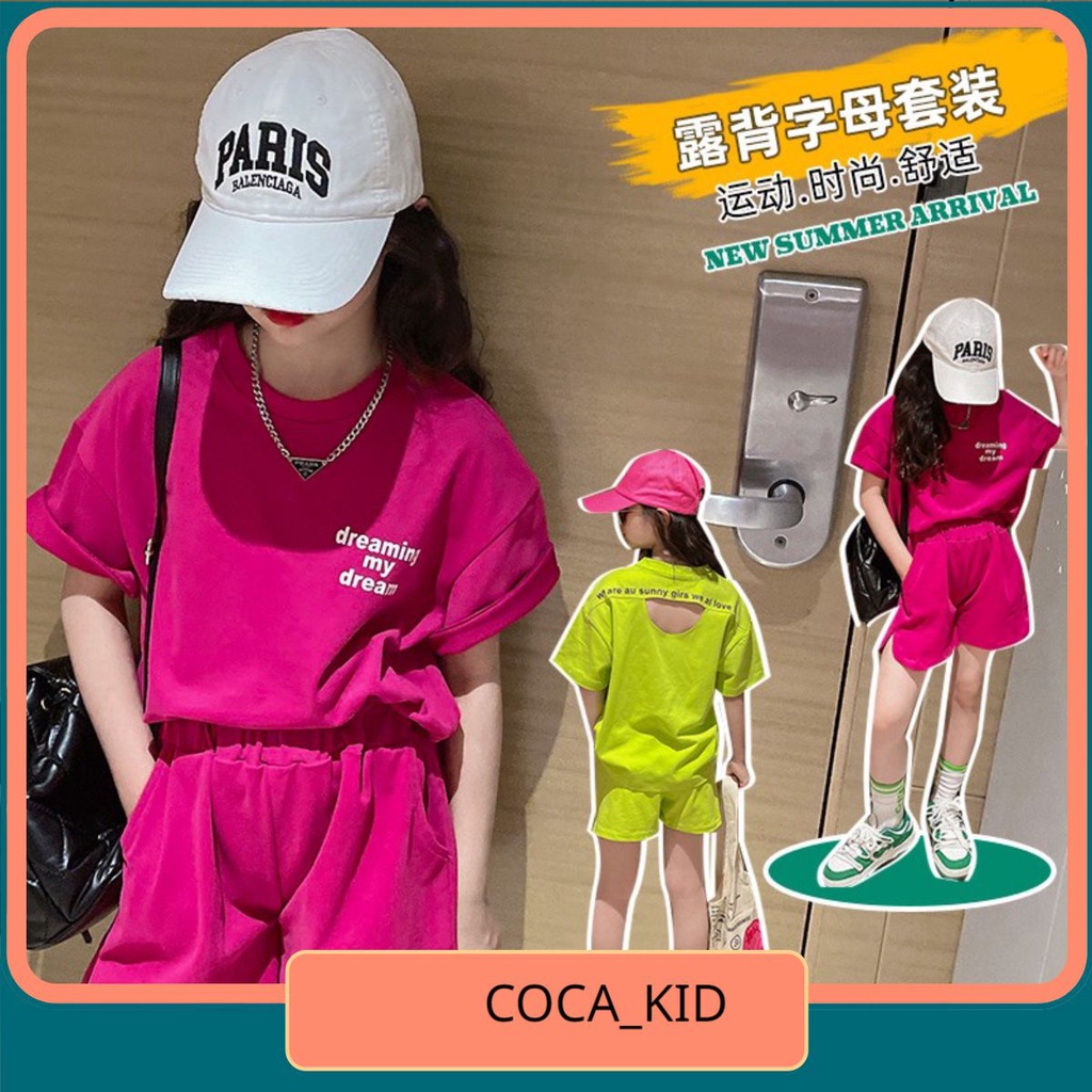 Bộ quần áo hè cho bé gái4-14 tuổi"DREAMING" 18-48kg.Thiết kế kiểu dáng điệu đà.Chất vải thoáng mát.BG29