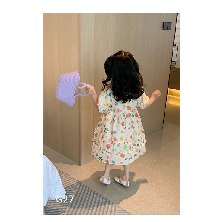 Váy hoa baby doll cực xinh cho bé gái 9-36kg nhí nhỡ đại G27