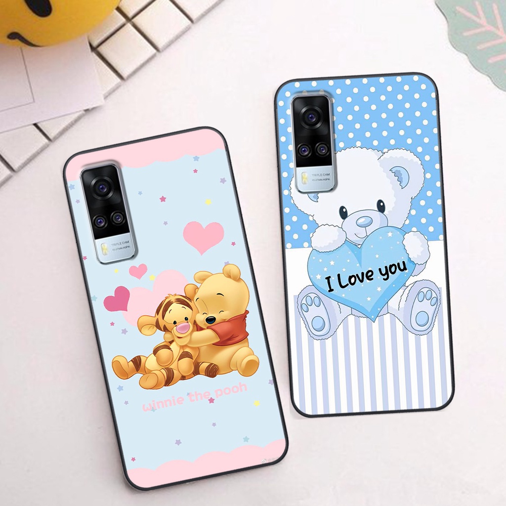 Ốp Vivo Y51 2020 in hình gấu cute dễ thương siêu xinh đáng yêu