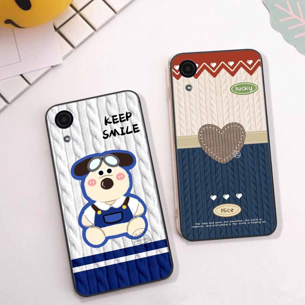 Ốp lưng Samsung A03 Core in hình họa tiết len Lucky Bunny,Bear,Smile