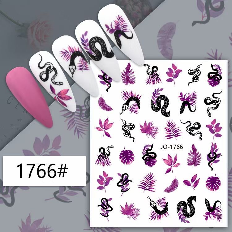 sticker dán móng tay họa tiết rắn