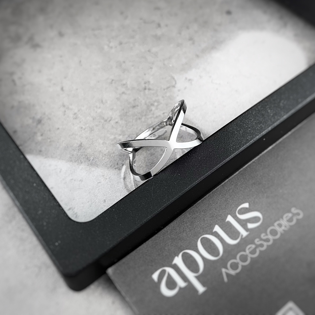 Nhẫn nam nữ hình Điện Tim Freesize N063 - Thép Titan - Phụ kiện trang sức Unisex Apous