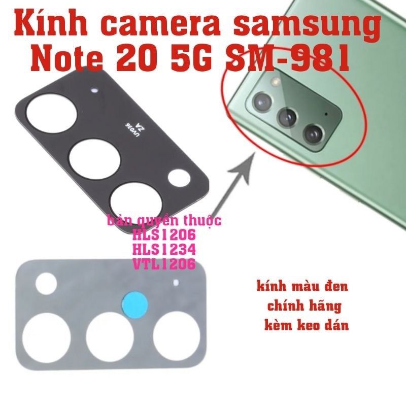 Kính camera samsung note 20 5G SM-981