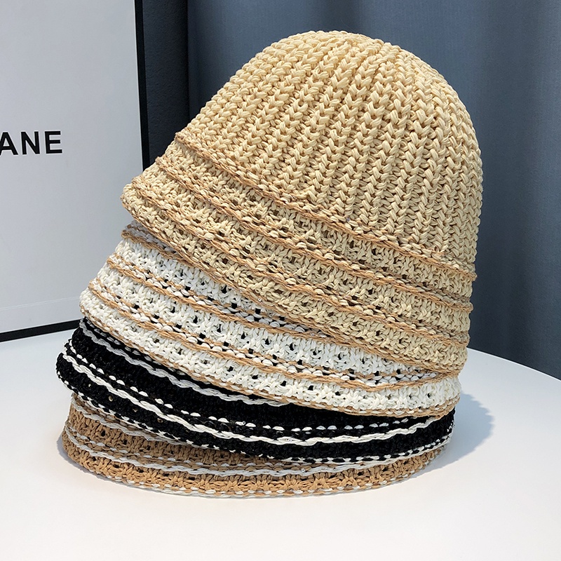 Mũ Cói Đan Thủ Công Thoáng Khí Thời Trang Mùa Hè Nhật Bản Cho Nữ