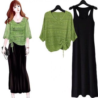 (sẵn) ÁO LEN LỖ CROPTOP