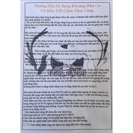 Combo Cám Khoáng Thay Lông KGR