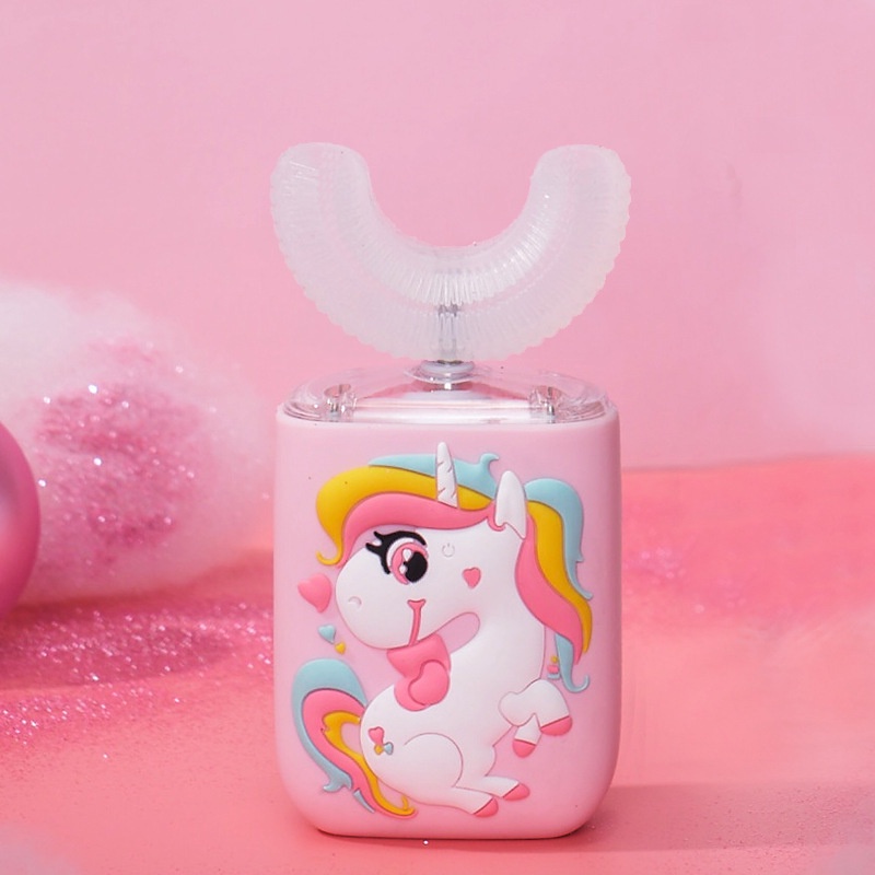 Bàn Chải Đánh Răng Điện Siêu Mềm Hình Chữ U Sạc USB Cho Bé