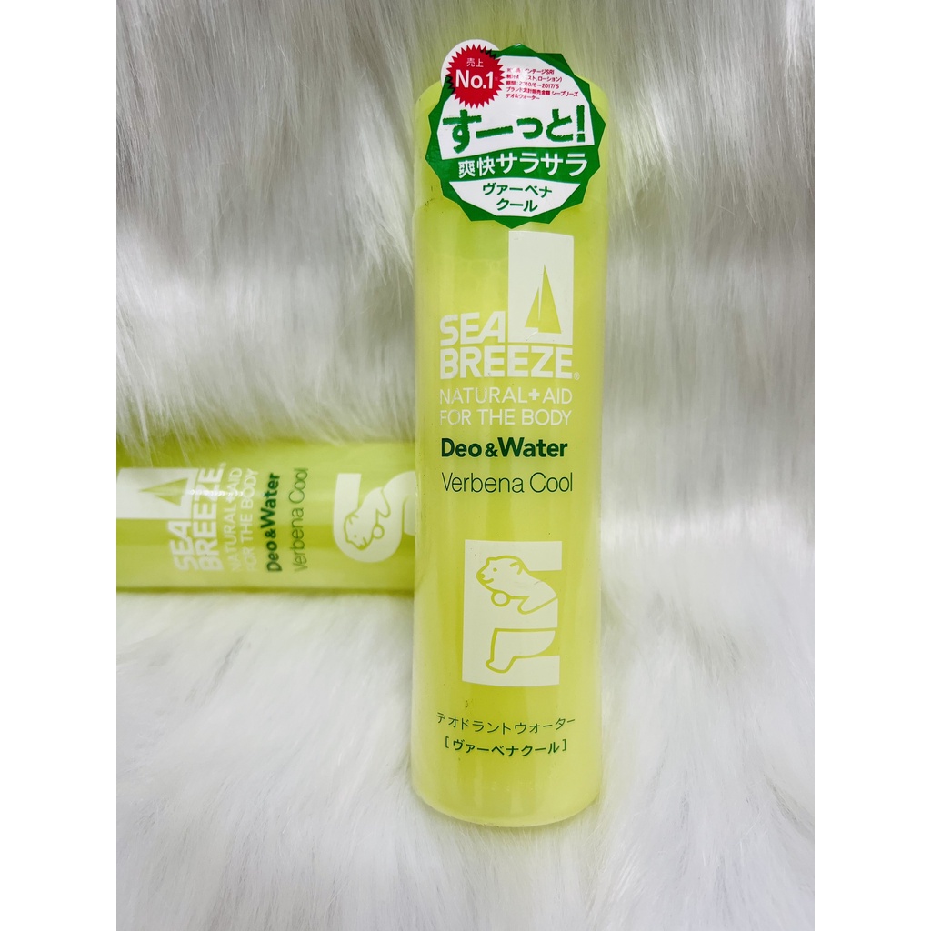 Nước Khử Mùi Cơ Thể SEABREEZE Natural Aid For The Body Deo&Water Verbena Cool Nhật Bản 160ml