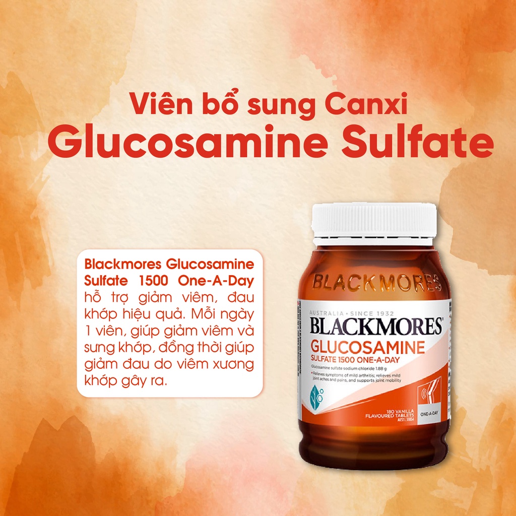 Bổ sung Glucosamine hỗ trợ các vấn đề của xương khớp Blackmores