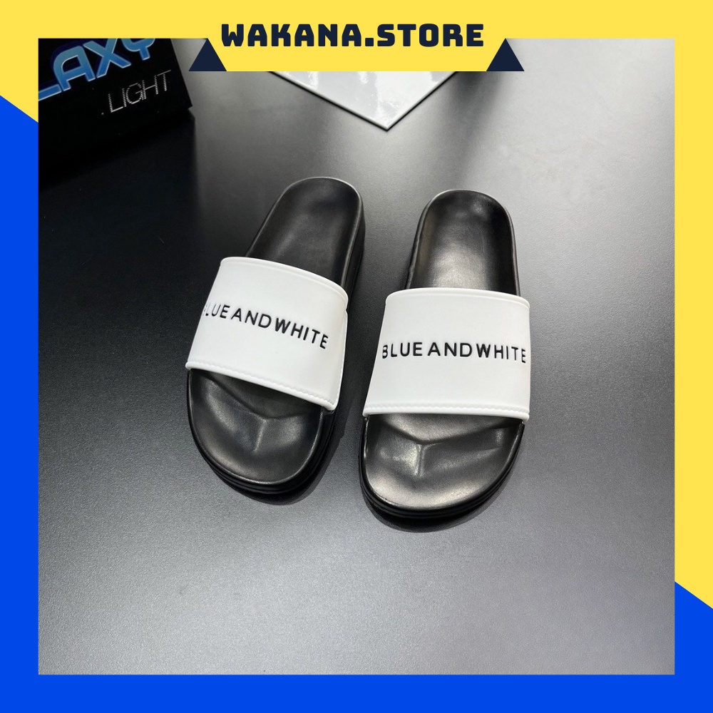 Dép nam quai ngang Blue and White hottrend 2023