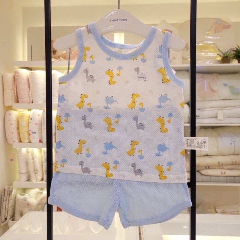 (size 90) Bộ cotton sợi tre có lỗ thông hơi Agabang xuất Hàn dư xịn