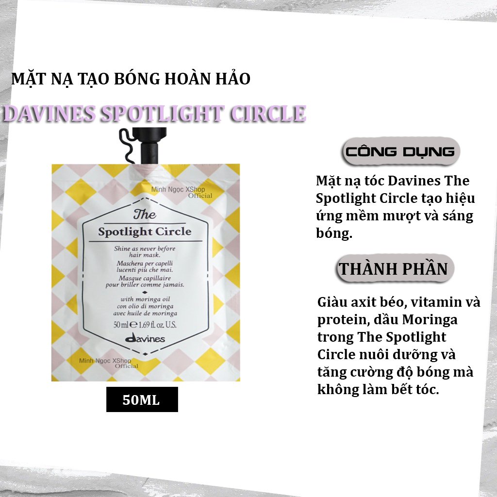 Mặt nạ tóc tạo bóng hoàn hảo Davines Spotlight Circle 50ML