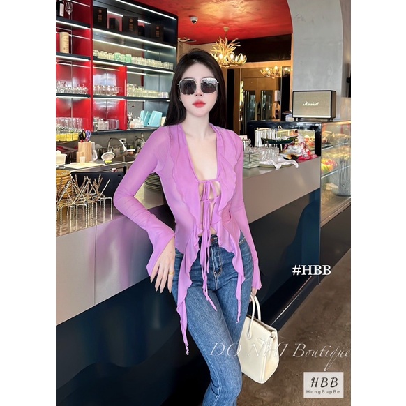 Áo lưới bèo đan dây sexy