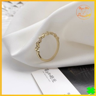 nhẫn mạ vàng kiểu dáng bông lúa mì