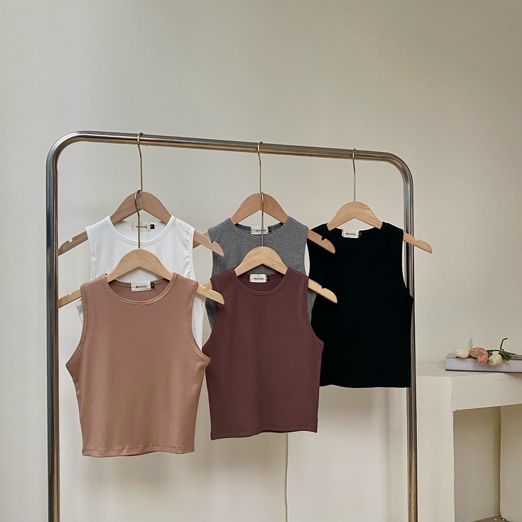 Áo croptop ba lỗ thun tăm siêu mềm mát Miho Studio