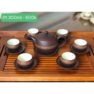 Bộ ấm chén uống trà Bát Tràng chưa bao gồm khay gỗ